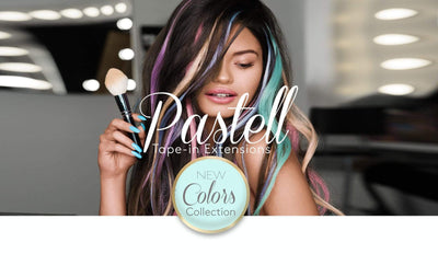Trendy Extensions: Pastell Highlights mit Echthaar Tape-in Extensions