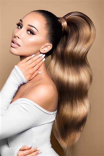 PONYTAIL Honigblond Clip-in Pony Extensions