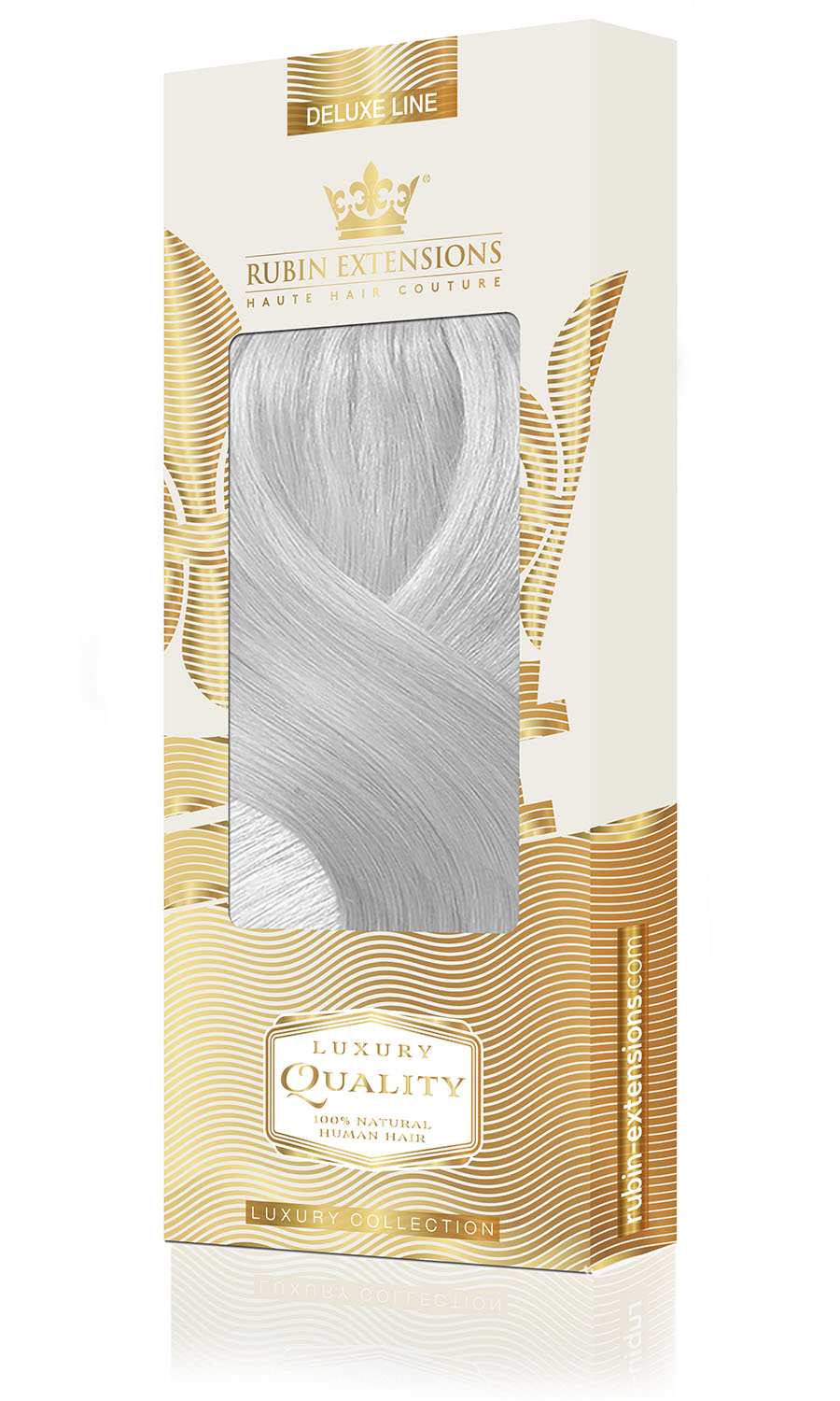 CLIP-IN ECHTHAAR EXTENSIONS Silberblond Deluxe Collection