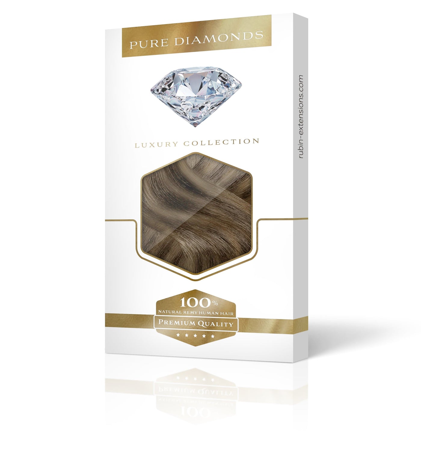 PURE DIAMONDS LINE Natur-Goldbraun & Hellbraun-Karamell Clip-in Extensions