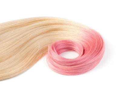 Clip-in Haarverlängerung - Hellblond and Pink Farbe