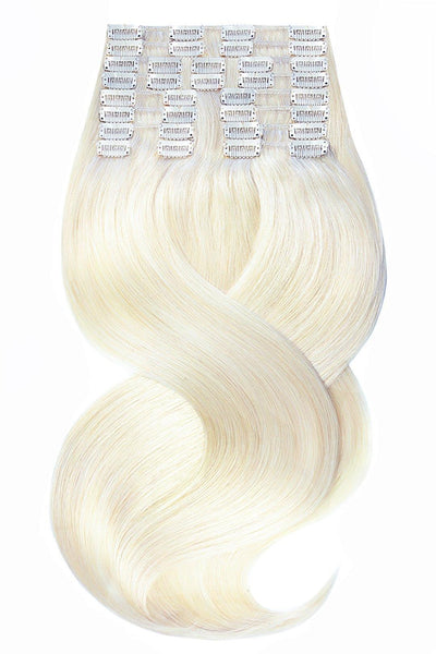 Platinblond Clip-in Hair Extensions - Deluxe Line