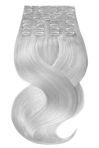 DELUXE LINE Silberblond Clip-in Hair Extensions