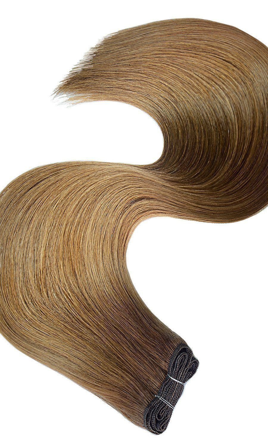 Premium Line Flat Weft Hellbraun-Karamell Hair Extensions